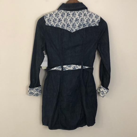 Guess Denim Western Style Midi Dress - Picture 4 of 14